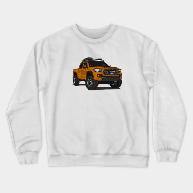 Toyota 4Runner Orange Crewneck Sweatshirt by 4x4 Sketch